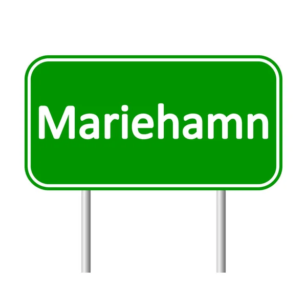 Mariehamn yol işareti. — Stok Vektör