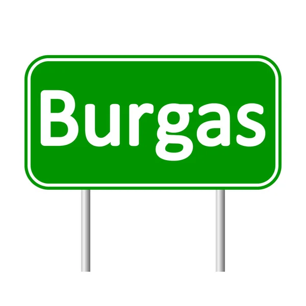 Burgas road sign. — Stock Vector