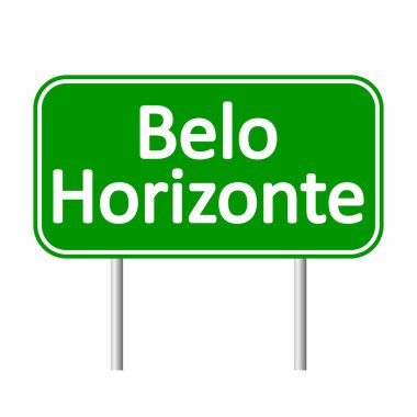 Belo Horizonte road sign. clipart