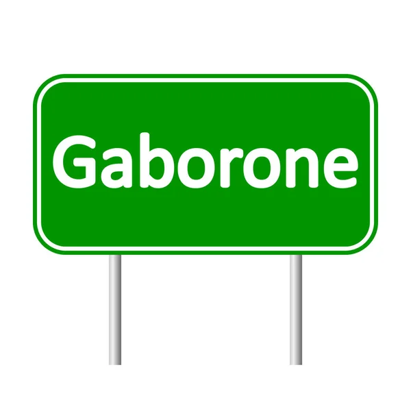 Gaborone vägmärke. — Stock vektor