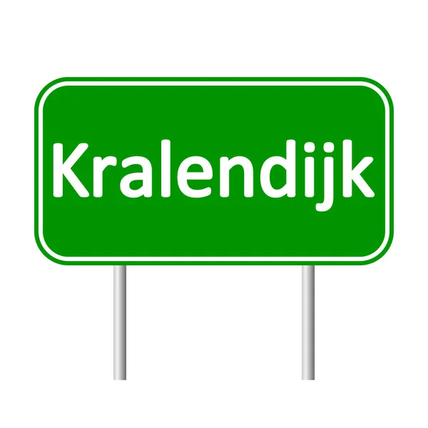 Señal de carretera Kralendijk . — Vector de stock