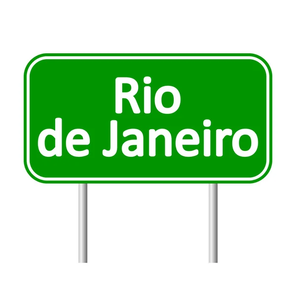 Señal de carretera de Río de Janeiro . — Vector de stock