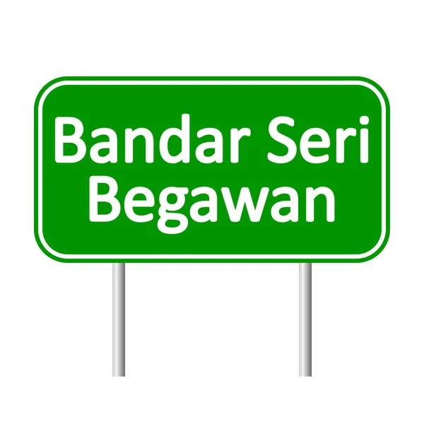 Bandar Seri Begawan yol işareti. — Stok Vektör