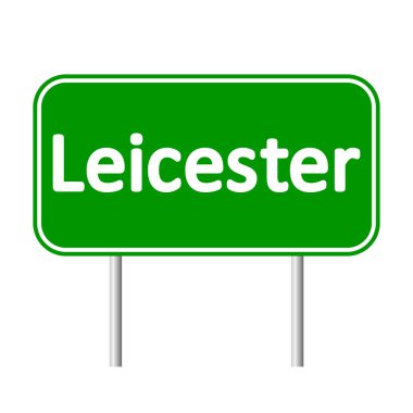 Leicester yol işareti.