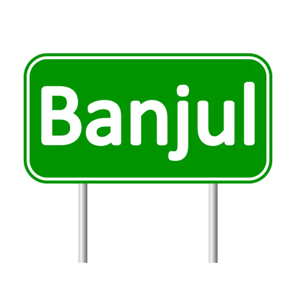 Banjul verkeersbord. — Stockvector