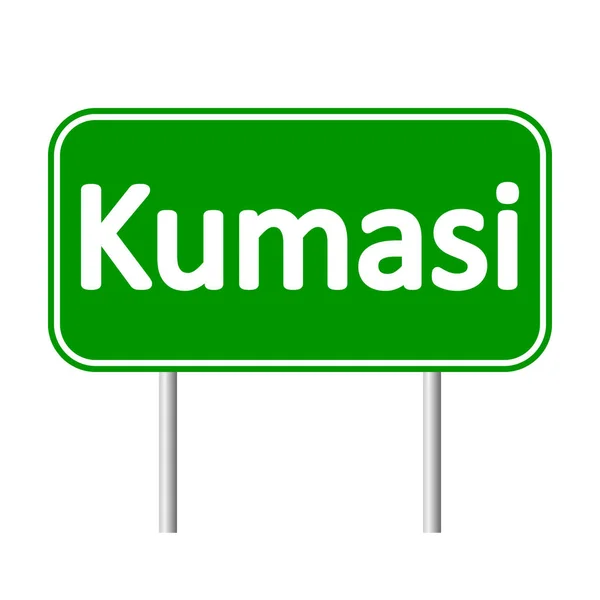 Kumasi road sign. — Stock Vector