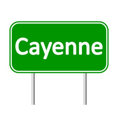 Cayenne yol işareti.