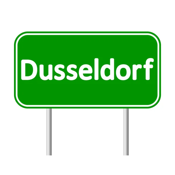 Señal de carretera Dusseldorf . — Vector de stock