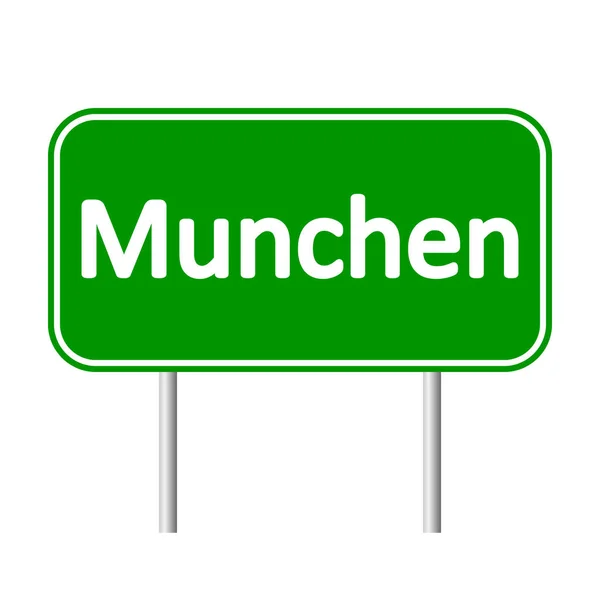 Señal de carretera Munchen . — Vector de stock