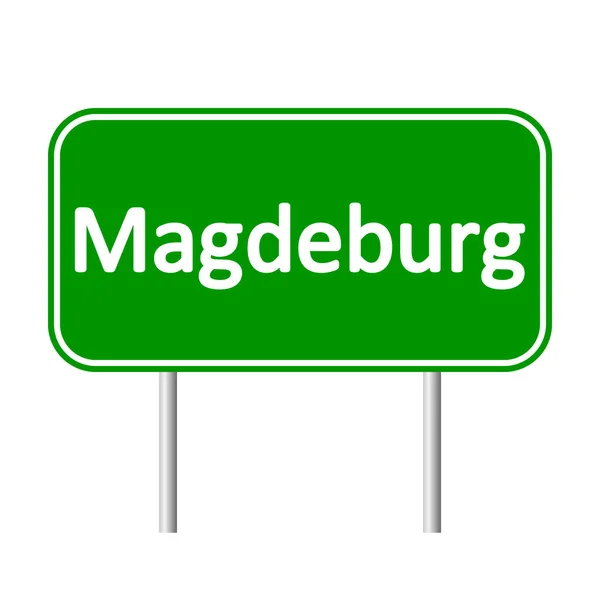 Magdeburg road sign. — Stock Vector