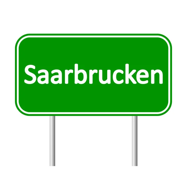 Saarbrucken cartello stradale . — Vettoriale Stock
