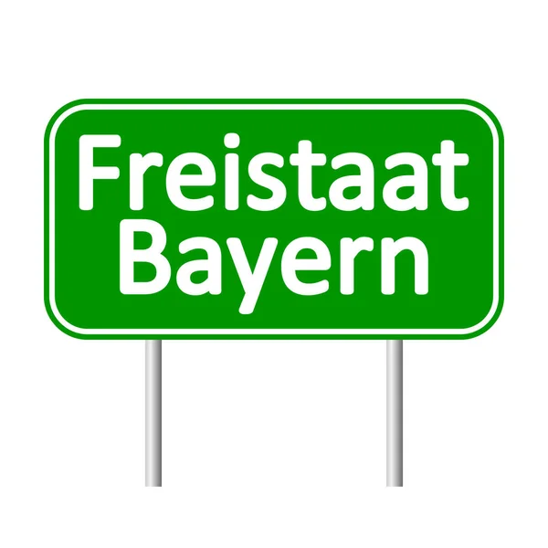 Freistaat Bayern sinal de estrada . — Vetor de Stock