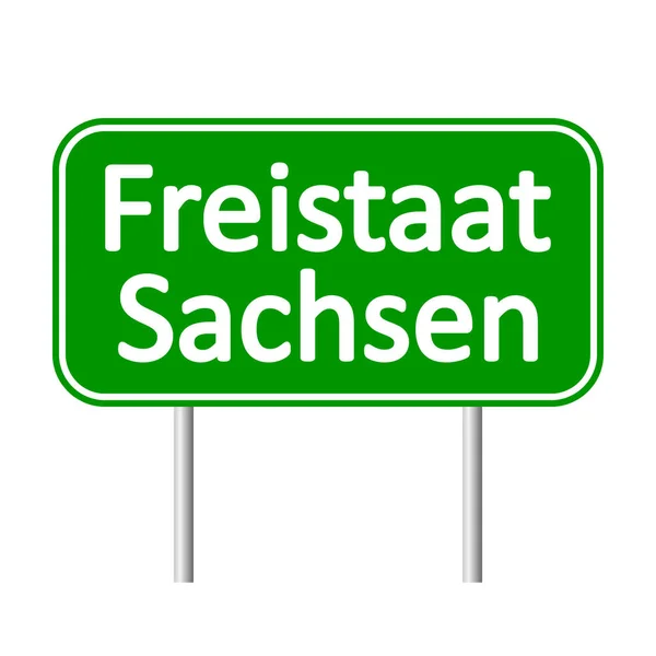Freistaat Sachsen sinal de estrada . — Vetor de Stock