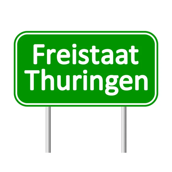 Freistaat Thuringen señal de tráfico . — Vector de stock