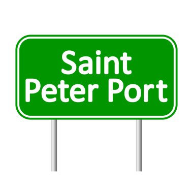 Bir Saint Peter Port yol işareti.