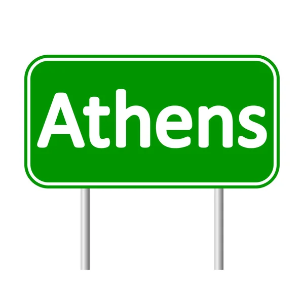 Athens road sign. — Stock Vector