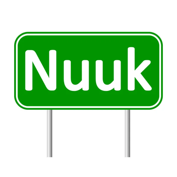 Señal de carretera Nuuk . — Vector de stock