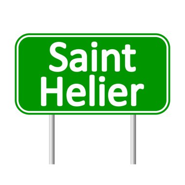 Saint Helier yol işareti.