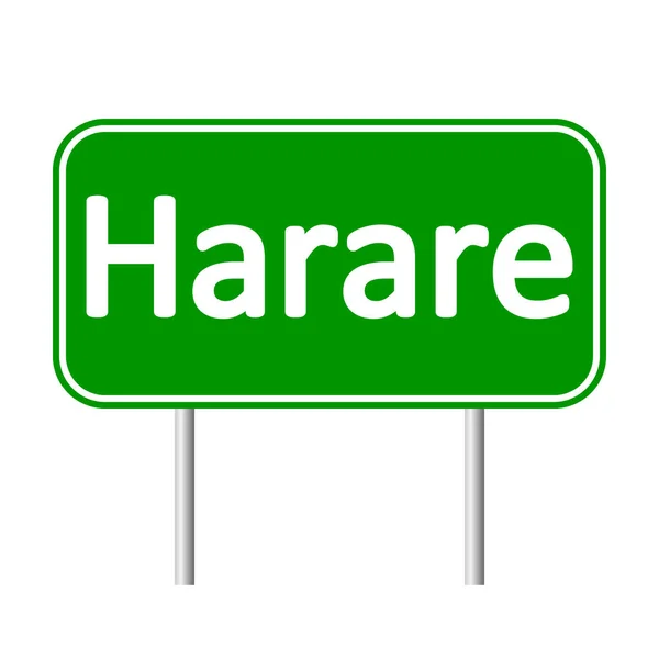 Panneau routier Harare . — Image vectorielle