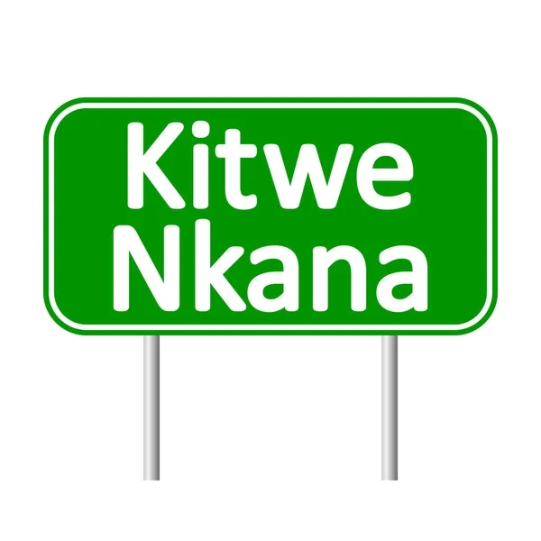 Señal de carretera Kitwe Nkana . — Archivo Imágenes Vectoriales