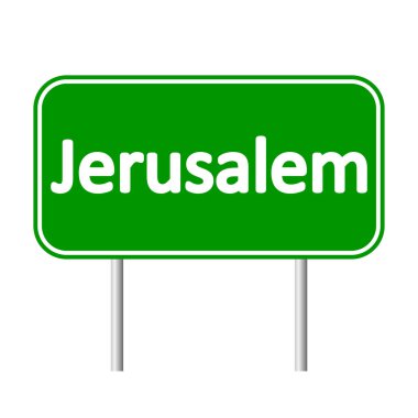 Jerusalem yol işareti.