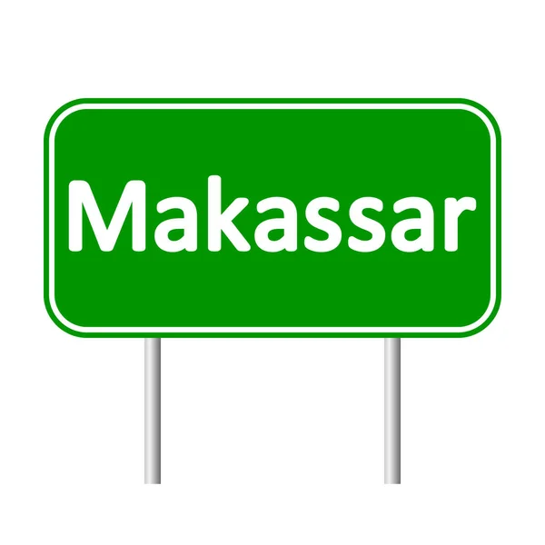 Дорожный знак Макасар . — стоковый вектор
