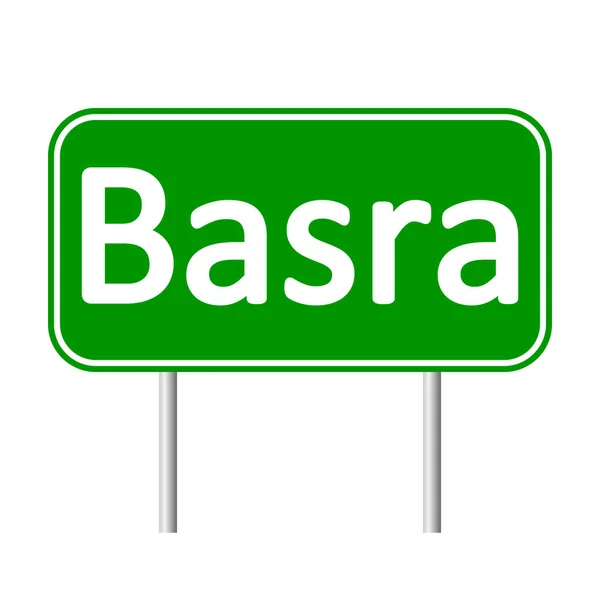 ป้ายถนน Basra . — ภาพเวกเตอร์สต็อก