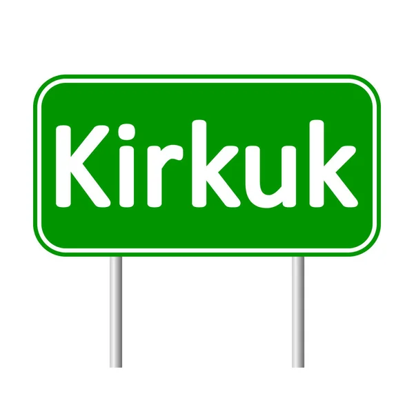 Señal de carretera Kirkuk . — Vector de stock