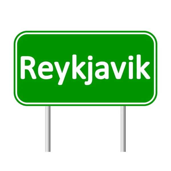 Reykjavik road sign. — Stock Vector