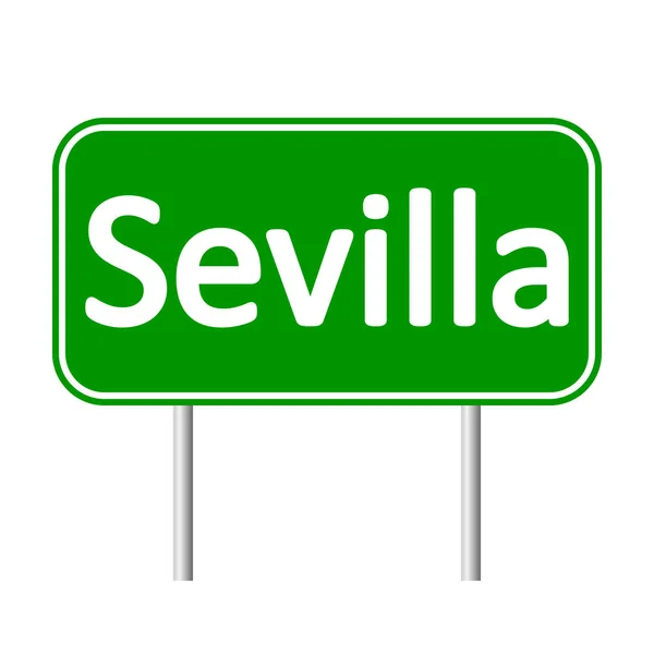 Sevilla road sign. — Stock Vector