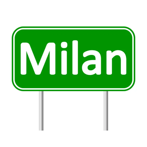 Milan road sign. — Stock Vector