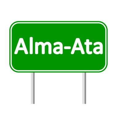 Alma-Ata yol işareti.