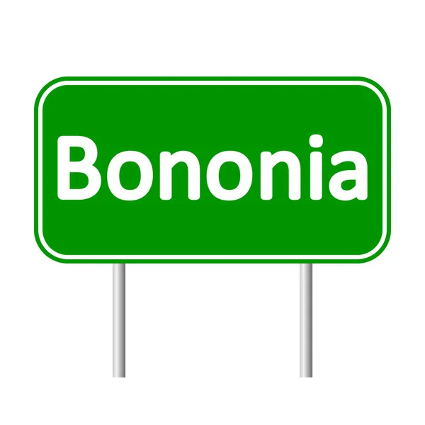 Bolonia road sign. — Stock Vector