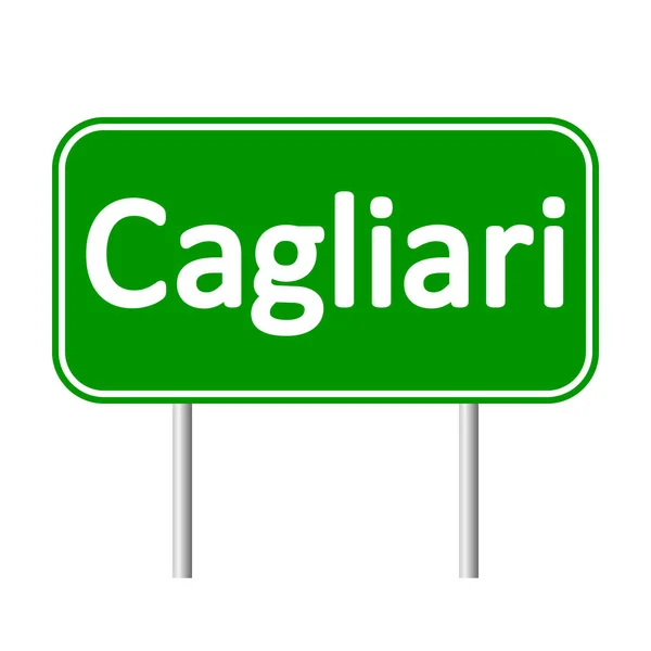 Panneau routier Cagliari . — Image vectorielle