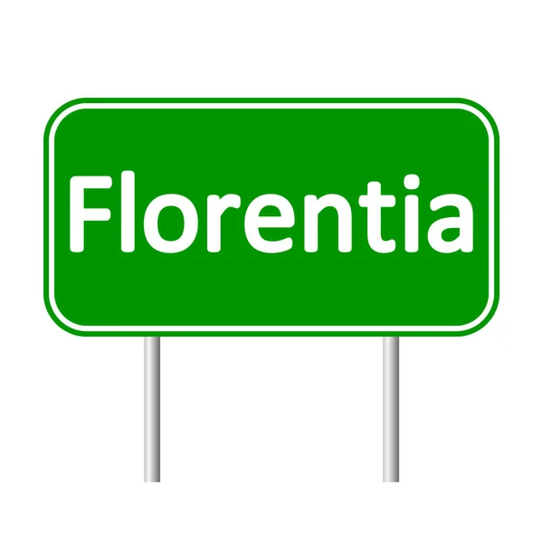 Florentia road sign. — Stock Vector