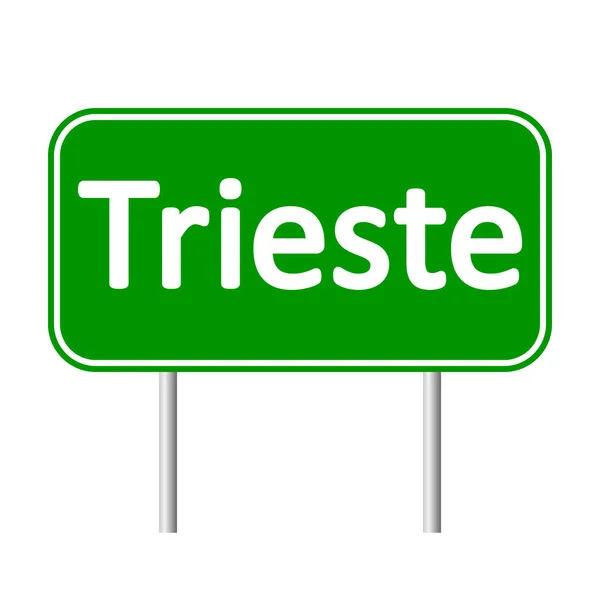 Straßenschild von Triest. — Stockvektor