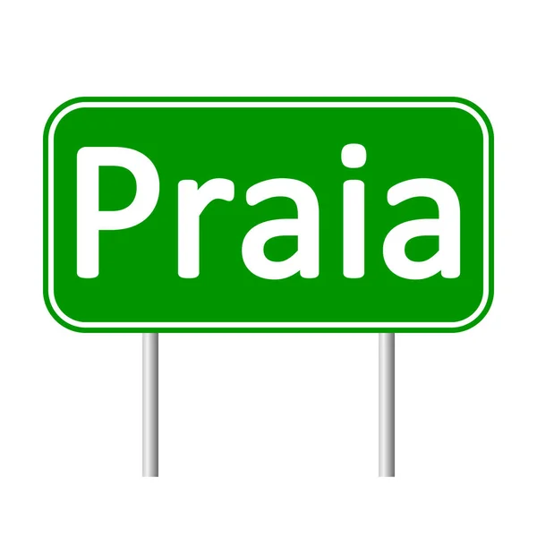 Señal de carretera Praia . — Archivo Imágenes Vectoriales