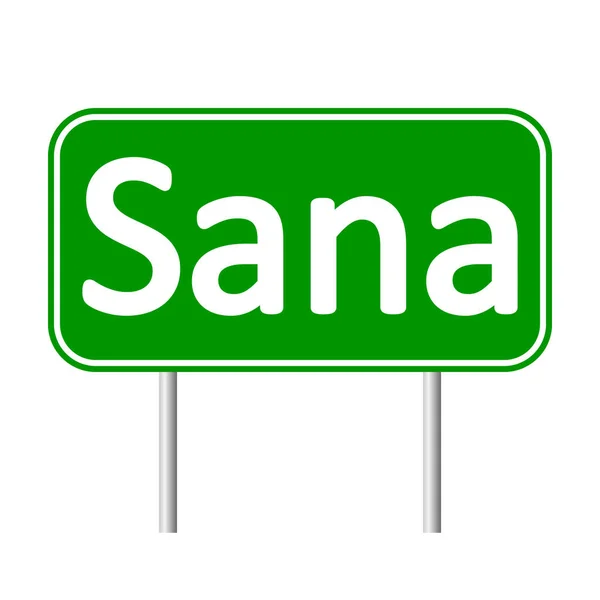 Дорожный знак Сана . — стоковый вектор