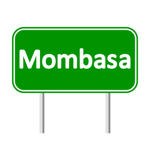 Segnale stradale di Mombasa. — Vettoriale Stock