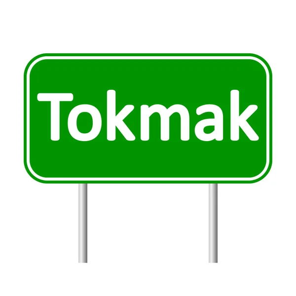 Panneau routier Tokmak . — Image vectorielle