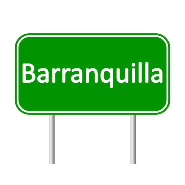 Дорожный знак Барранкилья . — стоковый вектор