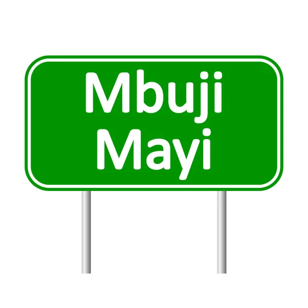 Mbuji-Mayi road sign. — Stock Vector