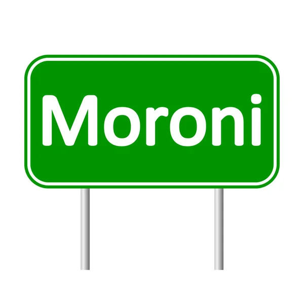 Moroni road sign. — Stock Vector