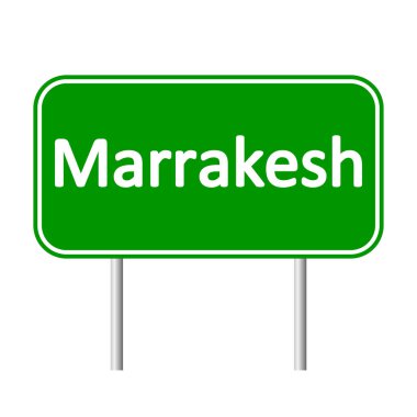 Marrakesh yol işareti.