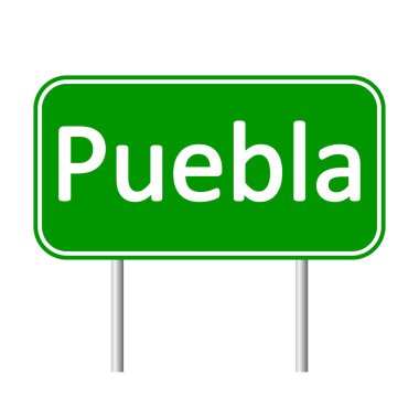 Puebla yol işareti.
