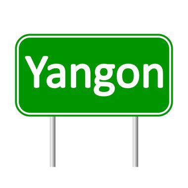 Yangon yol işareti.