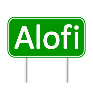 Alofi yol işareti.