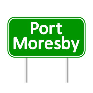 Port Moresby yol işareti.
