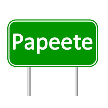 Papeete yol işareti.