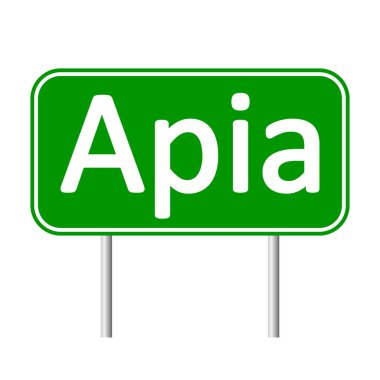 Apia yol işareti.